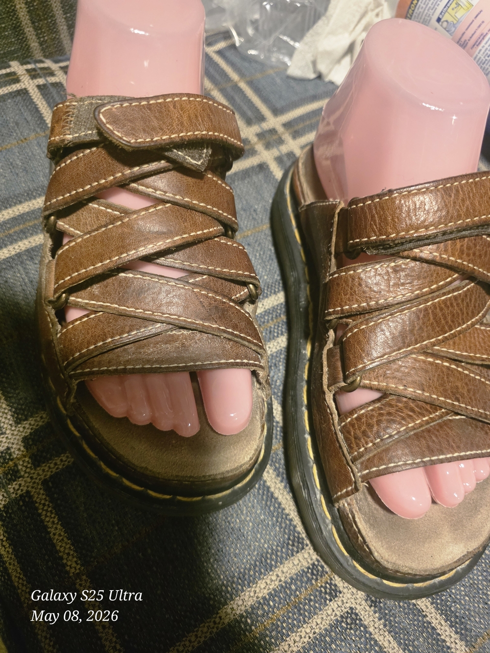 Dr. Martens Brown Leather Strappy Sandals